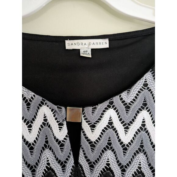 Sandra Darren Petite Chevron Zigzag Dress - Picture 4 of 4